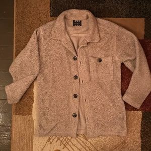 Oversized Fuzzy Button up